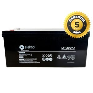 Batería de Litio LiFePO4 Eleksol 12,8V 200Ah Bluetooth y BMS